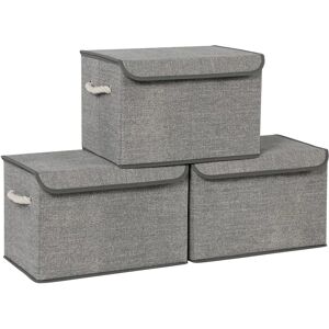 Homestoreking Setti 3 Kangaslaatikkoa Kannella - Set de 3 cutii textile cu capac Homestoreking Setti 3 Kangaslaatikkoa Kannella - Set de 3 cutii textile cu capac