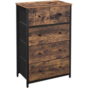 Songmics Rustic Fabric 5-Drawer Chest - Storage Organizer Songmics Rustic Fabric 5-Drawer Chest - Storage Organizer