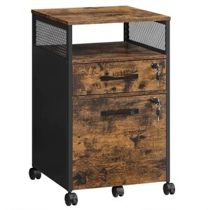 VASAGLE Rustic Industrial Mobile Filing Cabinet - Office Storage VASAGLE Rustic Industrial Mobile Filing Cabinet - Office Storage