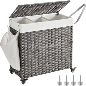 SONGMICS Laundry Basket - Grey - Laundry Basket SONGMICS Laundry Basket - Grey - Laundry Basket