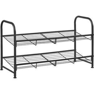 SONGMICS Black 3 Tiers Shoe Rack with Adjustable Shelves - Shoe Storage SONGMICS Black 3 Tiers Shoe Rack with Adjustable Shelves - Shoe Storage