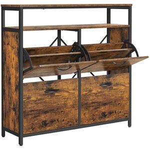 Organizator de pantofi Vasagle LBS803B01 - Maro Rustic Negru Organizator de pantofi Vasagle LBS803B01 - Maro Rustic Negru