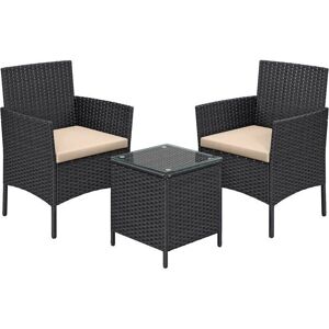 SONGMICS Puutarhakalusteväli - Moderni Rattan Ulkotilaan Pöytä & Tuolit SONGMICS Puutarhakalusteväli - Moderni Rattan Ulkotilaan Pöytä & Tuolit