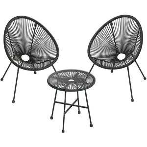 SONGMICS Garden Patio Furniture Set - Acapulco Chair - Black SONGMICS Garden Patio Furniture Set - Acapulco Chair - Black