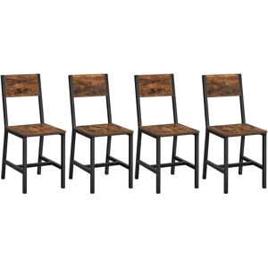 VASAGLE Steel Dining Chairs Set of 2 - Industrial Style VASAGLE Steel Dining Chairs Set of 2 - Industrial Style