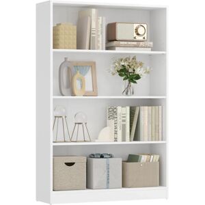 VASAGLE White 4-Shelf Bookcase - Adjustable Shelves VASAGLE White 4-Shelf Bookcase - Adjustable Shelves