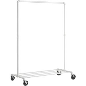 SONGMICS White Industrial Clothes Rack with Shelves - Clothes Rack SONGMICS White Industrial Clothes Rack with Shelves - Clothes Rack