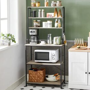 Vasagle Kitchen Shelf - 6 Racks & Hooks - Steel Frame - Industrial Style Vasagle Kitchen Shelf - 6 Racks & Hooks - Steel Frame - Industrial Style