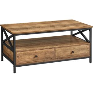 VASAGLE Table Basse Marron et Noir - Salon VASAGLE Table Basse Marron et Noir - Salon