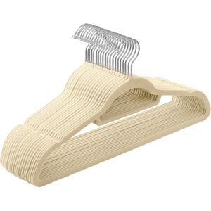 SONGMICS Beige Velvet Non-Slip Hangers - 20 Pieces SONGMICS Beige Velvet Non-Slip Hangers - 20 Pieces