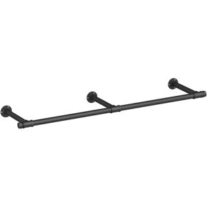 Gonza de roupa em aço preto para parede Songmics - 30,4x170cm - 68kg Gonza de roupa em aço preto para parede Songmics - 30,4x170cm - 68kg