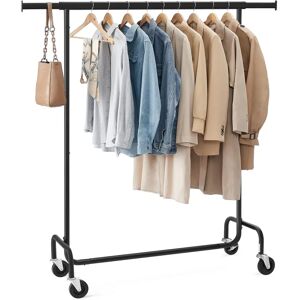 SONGMICS Black Heavy-Duty Clothes Rack with Extendable Rail - Clothes Rack SONGMICS Black Heavy-Duty Clothes Rack with Extendable Rail - Clothes Rack