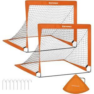 SONGMICS Children's Soccer Goals - Set of 2, Orange SONGMICS Children's Soccer Goals - Set of 2, Orange