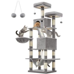 Arbre à Chat Feandrea - 168cm, Multi-niveaux, 13 poteaux, grottes, hamac - Publicité Arbre à Chat Feandrea - 168cm, Multi-niveaux, 13 poteaux, grottes, hamac - Publicité