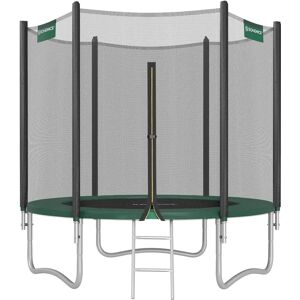 SONGMICS Dark Green 8ft Trampoline with Enclosure - Outdoor SONGMICS Dark Green 8ft Trampoline with Enclosure - Outdoor