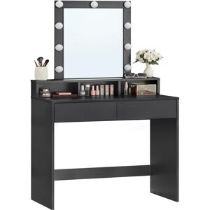 Vasagle Coiffeuse Noire - Éclairage LED Ajustable, Table de Maquillage avec Rangement - Publicité Vasagle Coiffeuse Noire - Éclairage LED Ajustable, Table de Maquillage avec Rangement - Publicité