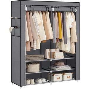 SONGMICS Portable Wardrobe with 2 Hanging Rails - Wardrobe SONGMICS Portable Wardrobe with 2 Hanging Rails - Wardrobe
