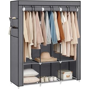 SONGMICS Grey Portable Wardrobe - 45 x 130 x 167 cm SONGMICS Grey Portable Wardrobe - 45 x 130 x 167 cm
