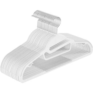 SONGMICS White Plastic Coat Hangers - Space-Saving, Non-Slip, 20 Pack SONGMICS White Plastic Coat Hangers - Space-Saving, Non-Slip, 20 Pack
