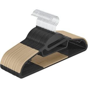 SONGMICS Set of 20 Plastic Hangers Black Brown - Hangers SONGMICS Set of 20 Plastic Hangers Black Brown - Hangers