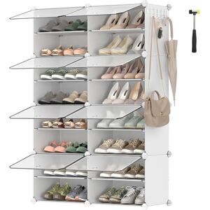 Songmics White Interlocking Shoe Rack - Shoe Storage Cabinet Songmics White Interlocking Shoe Rack - Shoe Storage Cabinet