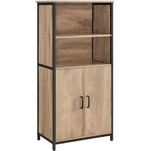 VASAGLE Rustic Brown Black Storage Cabinet - Storage Cabinet VASAGLE Rustic Brown Black Storage Cabinet - Storage Cabinet