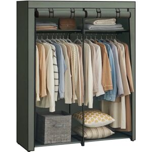 SONGMICS Armoire - Placard pliable vert sauge avec barres de suspension - Publicité SONGMICS Armoire - Placard pliable vert sauge avec barres de suspension - Publicité