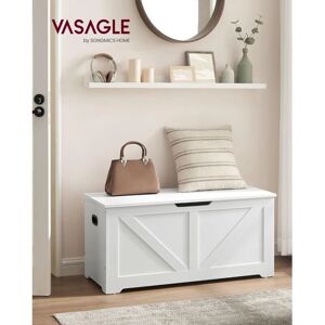 VASAGLE Storage Bench White Rustic 100x40x46cm VASAGLE Storage Bench White Rustic 100x40x46cm