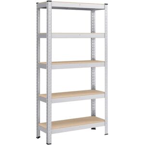 SONGMICS 5-Tier Heavy-Duty Shelving Unit - Silver - 30 x 75 x 150 cm - Shelving Unit SONGMICS 5-Tier Heavy-Duty Shelving Unit - Silver - 30 x 75 x 150 cm - Shelving Unit