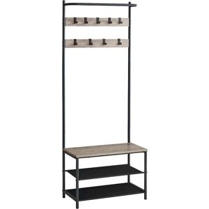 Vasagle Portemanteau avec 9 Crochets & Rangement à Chaussures - Publicité Vasagle Portemanteau avec 9 Crochets & Rangement à Chaussures - Publicité