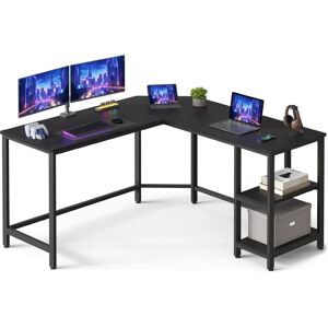 VASAGLE Black L-Shaped Computer Desk - Corner, Space-Saving VASAGLE Black L-Shaped Computer Desk - Corner, Space-Saving