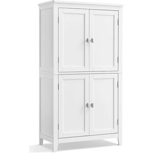 Mobile da Bagno Bianco Vasagle - Armadietto con Ripiani Regolabili Mobile da Bagno Bianco Vasagle - Armadietto con Ripiani Regolabili