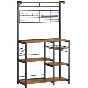 Estantería de Cocina VASAGLE KKS026B01 Marrón y Negro con Tira Magnética Estantería de Cocina VASAGLE KKS026B01 Marrón y Negro con Tira Magnética