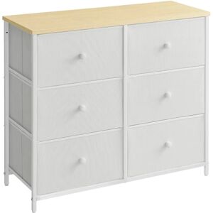 SONGMICS White Oak 6-Drawer Fabric Chest - Chest of Drawers SONGMICS White Oak 6-Drawer Fabric Chest - Chest of Drawers
