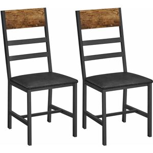 VASAGLE Ensemble de 2 Chaises de Salle à Manger - Style Industriel, Rembourrées, Ergonomiques - Publicité VASAGLE Ensemble de 2 Chaises de Salle à Manger - Style Industriel, Rembourrées, Ergonomiques - Publicité
