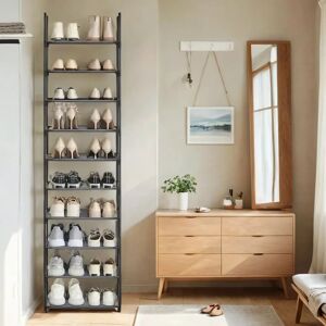 SONGMICS Shoe Rack - 10 Tier Grey Shoe Storage Organizer SONGMICS Shoe Rack - 10 Tier Grey Shoe Storage Organizer