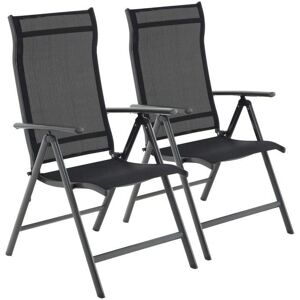 Set de 2 Chaises de Jardin Pliantes - Chaises d'Extérieur - Publicité Set de 2 Chaises de Jardin Pliantes - Chaises d'Extérieur - Publicité