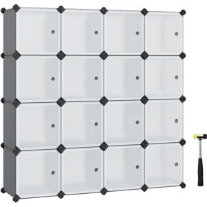 SONGMICS Grey Plastic Cube Storage Organiser with Doors - Storage Organizer SONGMICS Grey Plastic Cube Storage Organiser with Doors - Storage Organizer