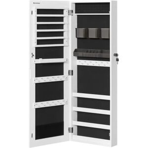 Pricenet White Jewelry Cabinet - Wall & Door Mount, Lockable 3-in-1 Mirror & Organizer Pricenet White Jewelry Cabinet - Wall & Door Mount, Lockable 3-in-1 Mirror & Organizer