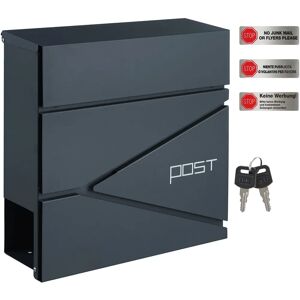 Songmics Modern Lockable Mailbox Wall - Anthracite Gray Songmics Modern Lockable Mailbox Wall - Anthracite Gray