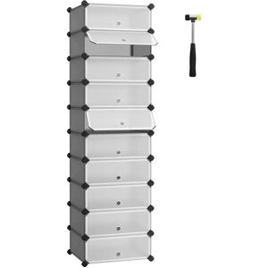 Songmics Model 10 Compartments Adjustable Grey Shoe Rack Songmics Model 10 Compartments Adjustable Grey Shoe Rack