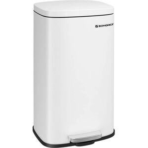 SONGMICS White Kitchen Trash Bin 30L Pedal with Soft-Close Lid SONGMICS White Kitchen Trash Bin 30L Pedal with Soft-Close Lid