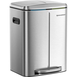SONGMICS Dual 20L Recycling Trash Bin - Metal Pedal Lid SONGMICS Dual 20L Recycling Trash Bin - Metal Pedal Lid