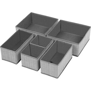 SONGMICS Grey Foldable Drawer Organizer Set - Storage SONGMICS Grey Foldable Drawer Organizer Set - Storage