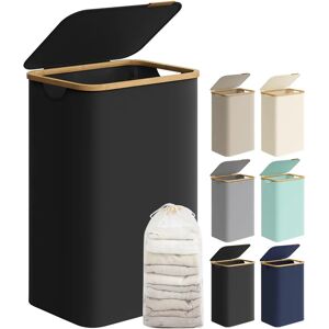 SONGMICS Ink Black Laundry Basket with Lid - Laundry Storage SONGMICS Ink Black Laundry Basket with Lid - Laundry Storage