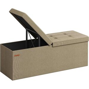 SONGMICS Sitzbank mit Stauraum - Synthetikleinen - 80L - Für Wohnzimmer, Flur, Schlafzimmer SONGMICS Sitzbank mit Stauraum - Synthetikleinen - 80L - Für Wohnzimmer, Flur, Schlafzimmer