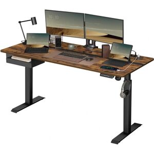 VASAGLE Bureau Électrique Réglable - 70x160cm Vintage Marron & Noir - Publicité VASAGLE Bureau Électrique Réglable - 70x160cm Vintage Marron & Noir - Publicité