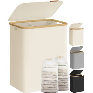 SONGMICS Cream White Large Capacity Laundry Basket - Laundry Basket SONGMICS Cream White Large Capacity Laundry Basket - Laundry Basket