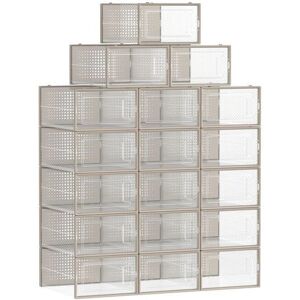 Songmics Beige & Transparent Shoe Storage - Fits Size 44 Songmics Beige & Transparent Shoe Storage - Fits Size 44