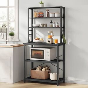 VASAGLE Kitchen Shelf with 6 Levels & Hooks - Industrial Style VASAGLE Kitchen Shelf with 6 Levels & Hooks - Industrial Style